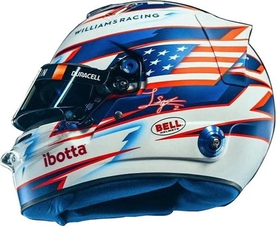 Adesivo adesivo capacete Logan Sargeant 2024 Williams American Formula One F1 - Imagem 1 de 2