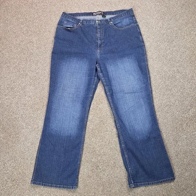 Chico's Women's Bootcut Jeans Size 3.5 18R Dark Wash Denim High Rise Stretch  - Image 1 of 4