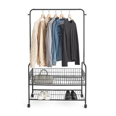 Kleiderständer Garderobenständer Rollgarderobe Kleiderstange Klamottenständer - Bild 1 von 2