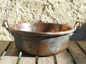 französicher Kupfertopf Patisserie Marmeladentopf rund 31,5 cm massiv Kupfer - Imagen 1 de 11