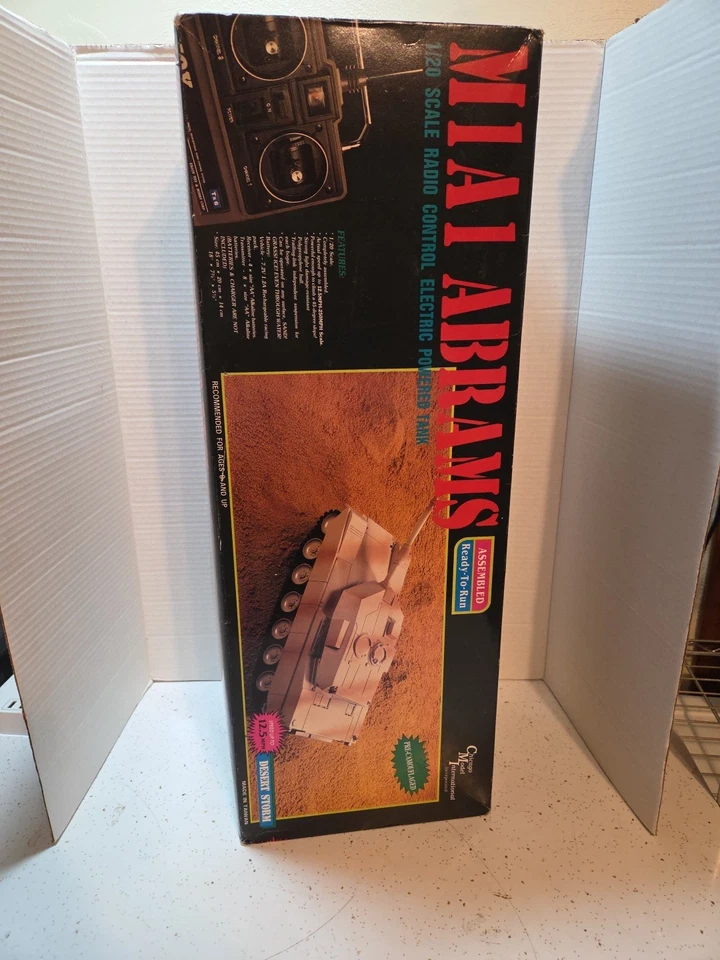 Vintage M1A1 Abrams Desert Storm Chicago Model International Remote Control Tank - Image 1 of 4