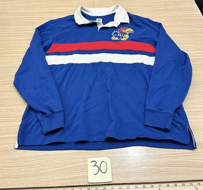 Vintage Kansas Jayhawks Rugby Collared Shirt Size XXL 2XL - Image 1 of 4