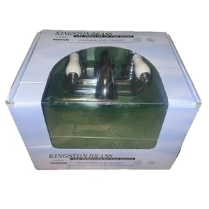 KB2601PL Vintage 4-Inch Centerset Lavatory Faucet, Polished Chrome with Porce... - Picture 1 of 4