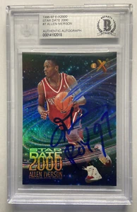 1996-97 E-X2000 Star Date 2000 #7 Allen Iverson Signed Rookie ROY97 Beckett - Bild 1 von 8