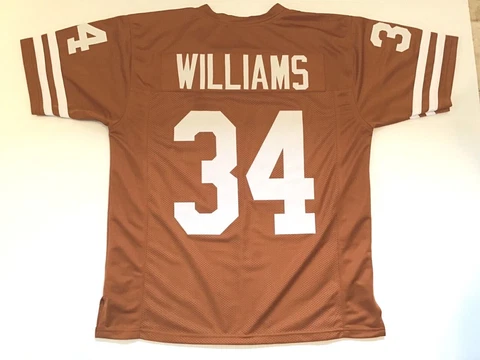 UNSIGNED CUSTOM Sewn Stitched Ricky Williams Burnt Orange Jersey - M, L, XL, 2XL Cover