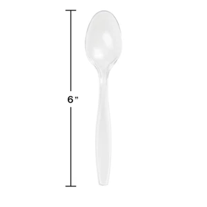 Premium Plastic Spoons, 6in, 24 count - Picture 1 of 12