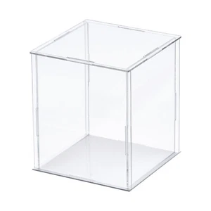 Clear Display Case, Acrylic Box Transparent Dustproof Box Showcase 10x10x20cm - Imagen 1 de 6