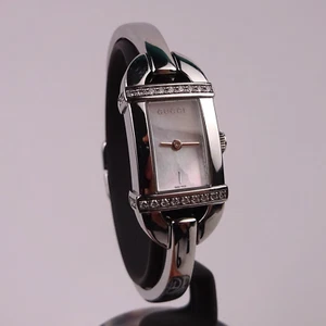 Gucci Watch 6800L Diamond Set Watch Mother of Pearl Dial Ladies Vintage Box - Picture 1 of 23
