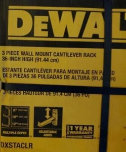 DEWALT 3-Piece Wall Mount Cantilever Storage Rack for Workshop Shelving - Picture 1 of 3