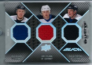 2008-09 UD Black 3 on 3 Jerseys Tampa bay Lightning 09/10