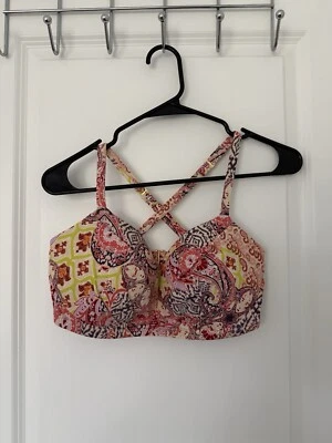 Sujetador Victoria Secret Swim Top 34DD Rosa Y Naranja Push Up Foto 1 de 4