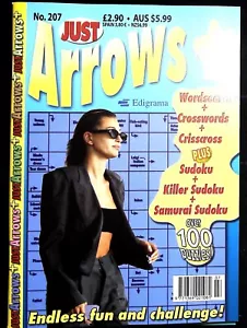 ARROW WORDS PUZZLE BOOK JUST ARROWORDS+ MAGAZINE ISSUE 207 100+ PUZZLES, NEW - Picture 1 of 24