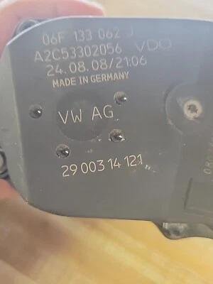 2000 AUDI TT 2,0 Л КОРПУС ДРОССЕЛЬНОЙ ЗАСЛОНКИ КЛАПАН В СБОРЕ 06F133062G 71K MI - Изображение 1 из 4