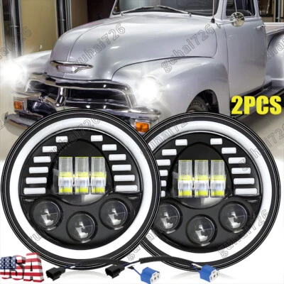 Proyector halo faros LED de 7 pulgadas para camioneta Chevrolet 1954-1957 3100 1956-1959 Foto 1 de 4