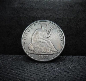 1875-CC SEATED LIBERTY HALF DOLLAR - VERY FINE CONDITION - KEY COIN *** - Picture 1 of 4