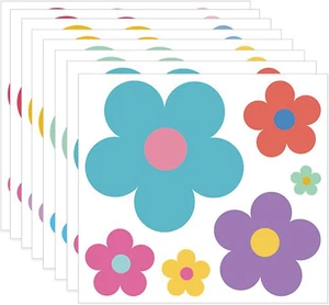 Daisy Wall Decals Vinyl Wall Decals Daisy Stickers Boho Floral Wall Stickers for - Picture 1 of 12