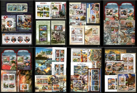 World War II  WWII Collection [2] 70 sheets from 2015-2016 MNH Mi.CV862€ #CNA107 Cover
