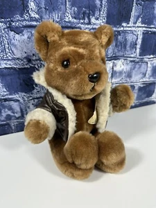 RARE 1983 VINTAGE TRUDY TOYS 1980 TEDDY BEAR STUFFED PLUSH AVIATOR JACKET B4 - Picture 1 of 11