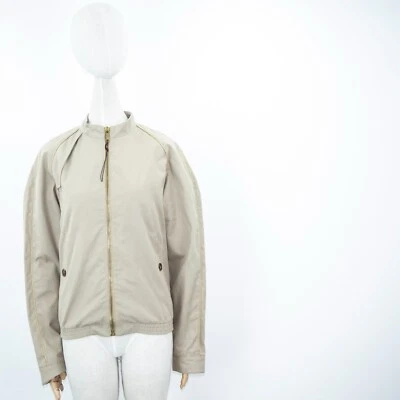 Chaqueta Bomber BURBERRY PRORSUM Para Mujer Ligera Algodón Beige Cremallera Completa 46 XL Foto 1 de 4