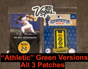 (3) Rickey Henderson Memorial Patch #24 Las Vegas Athletics A's Sacramento Patch - Picture 1 of 1
