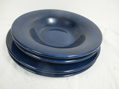 4 PIEZAS MESAS ILIMITADAS ESPANA AZUL COBALTO PASTA PLATOS GRANDES CUENCOS 12" -14" Foto 1 de 4
