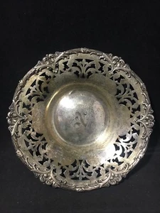 Tazón antiguo de plata esterlina Art Nouveau Unger Brothers 925 de repelente fino - Imagen 1 de 12