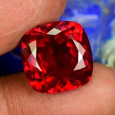 7.75 Ct Natural Red Ruby Burma Cushion Cut Certified Rare Loose Gemstone+ Gift - Image 1 of 4