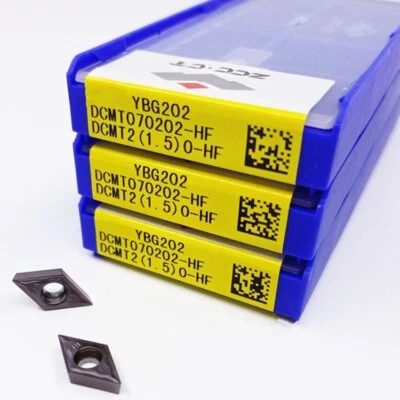 ZCC CUTTING TOOLS 10pcs DCMT070202-HF YBG202 DCMT21.50 ZCC.CT CNC blade Carbide Inserts Original