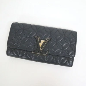 Louis Vuitton Portefeuill Capucine M68590 Long Wallet Black Quilted Leather  JPN - Picture 1 of 7