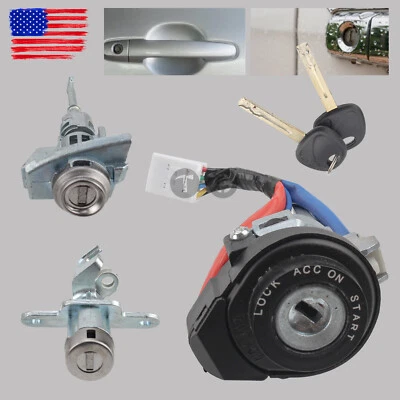 PARA HYUNDAI SONATA 2015-2019 MISMA LLAVE CERRADURA DE PUERTA COMPLETA E INTERRUPTOR DE ENCENDIDO CILINDRO Foto 1 de 4