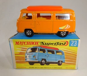 Matchbox Superfast No. 23 VW Camper orange with rare ORANGE interior mint/boxed - Picture 1 of 12