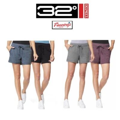 32 Degrees Ladies' 2-pack Soft Jogger Short F42