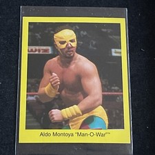 ALDO MONTOYA MAN-O-WAR Vtg 1997 Cardinal WWF Trivia Game Card Pro Wrestling WWE