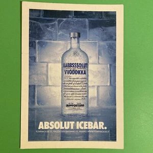Cartolina pubblicitaria vintage Absolut vodka Promocard n. 313 Absolut Icebar - Foto 1 di 5