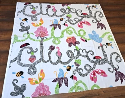 TELA IKEA Malin Akerblom 2010 Tela 60x60 Bumblebee Ladybug Mariposa Floral Foto 1 de 3