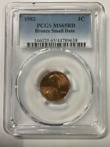 1982 LINCOLN CENT 1C PCGS MS65RD BRONZE SMALL DATE 44789638