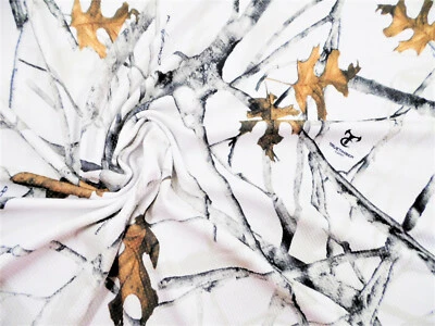PAYLESS FABRIC Printed Bullet Liverpool Textured True Timber Conceal White Camo Fabric U12