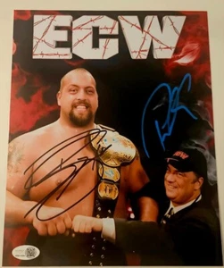 Paul Heyman & BIG SHOW Signed WWE Wrestling METALLIC Photo ECW Legend JSA COA - Picture 1 of 4