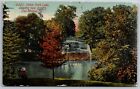 Union Park Lake Aviary Bench Des Moines Iowa Eno B Hunt Jr Posted 1914 Postcard