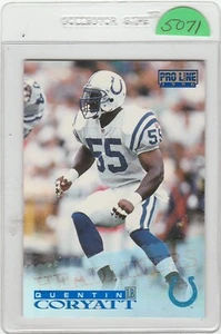 1996 PRO LINE QUENTIN CORYATT #240 INDIANAPOLIS COLTS FOOTBALL CARD - Picture 1 of 2