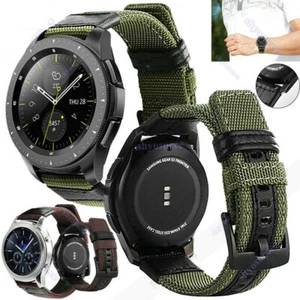 Nylon Leder Armband Für Samsung Galaxy Watch 3 45 46mm Gear S3 Frontier/Classic - Bild 1 von 16