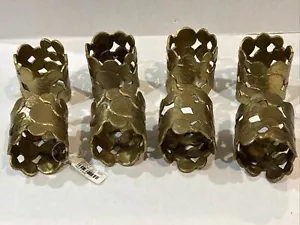 Keramikscheune Gold Messing Gitter Hollywood Collage Kunst Stil Serviettenringe (8)r. - Bild 1 von 6