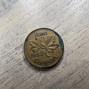 1952 Kanada Small Cent IN DER NÄHE NEUWERTIG schöne getönte Münze Cp10 - Bild 1 von 4