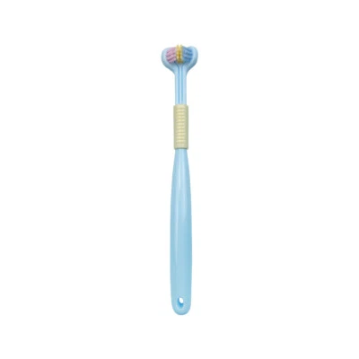 Three Sided Soft Toothbrush Baby Oral Health Care Kids 360° Cleaning Tooth Brush - Imagem 1 de 4