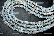100% Natural Ethiopian Opal Smooth Uncut Beads, Size-4-7mm (Length Variation)