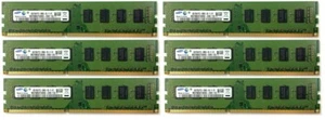 6x 4GB 24GB RAM PC Desktop Speicher DIMM DDR3 1333 Mhz 1066 Mhz PC3-10600U - Bild 1 von 1