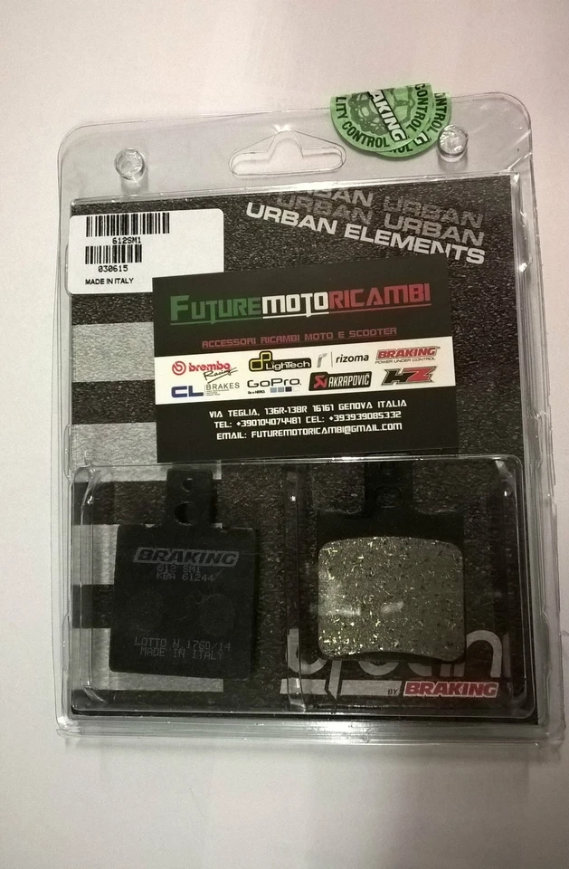 BRAKING PASTIGLIE FRENO POSTERIORE MOTO GUZZI V11 SPORT 1997 BRAKE PADS REAR Foto 1 de 1