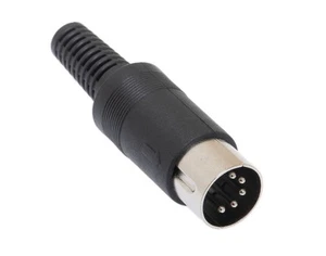 Conector DIN macho en línea ETA2, Philmore 5 pines 180° ~ tipo soldadura - Imagen 1 de 1