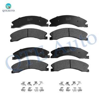 Set 8 Front-Rear Ceramic Brake Pad Kit For 2011-2018 Chevrolet Silverado 3500 HD - Image 1 of 4