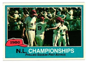 1981 Topps - #402 N.L. Campionati Philadelphia Phillies - Foto 1 di 2